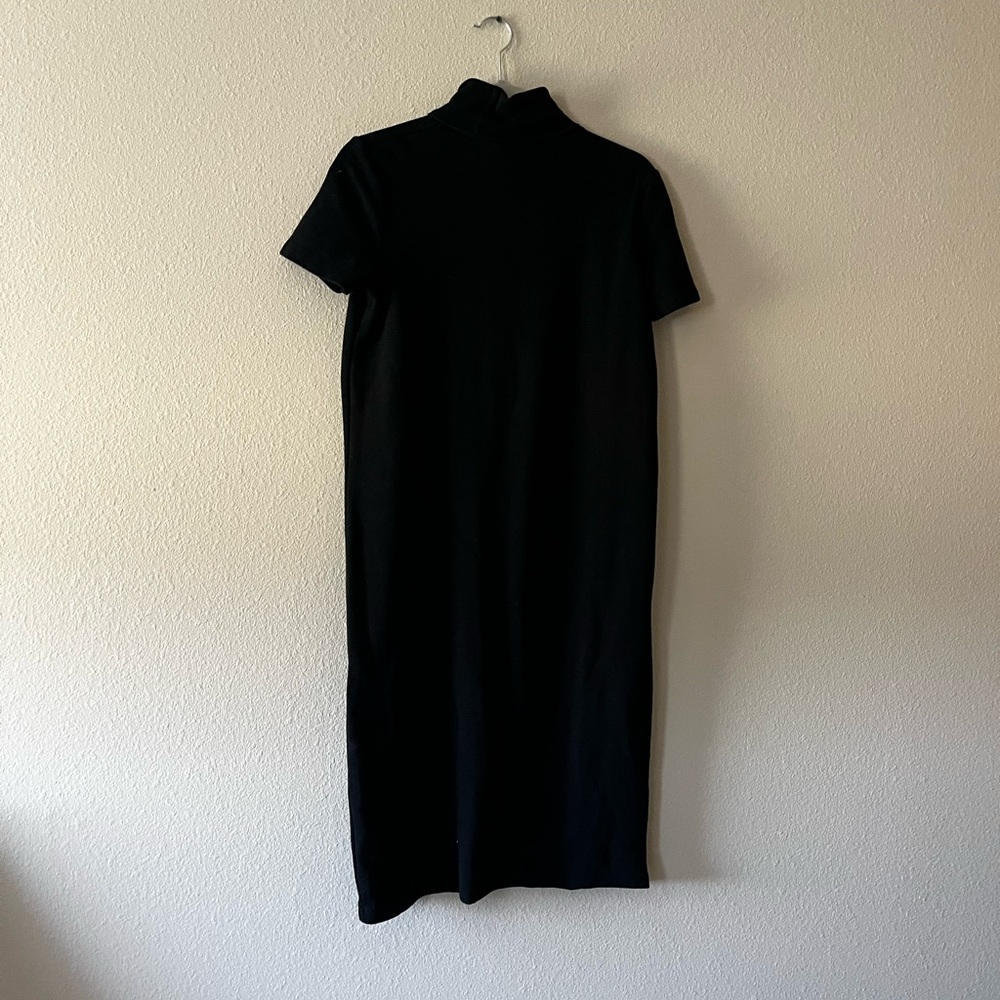 Zara Black Midi Turtleneck Dress